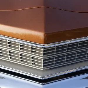 Automobile, front grill of a vintage car