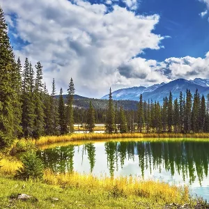 Autumn day in Jasper National Park in the Rockies of Canada Autumn day in Jasper National Park in the Rockies of Canada