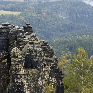 Autumn in the Elbe Sandstone Mountains Bad Schandau Schrammsteine Region Autumn in the Elbe Sandstone Mountains Bad Schandau Schrammsteine Region