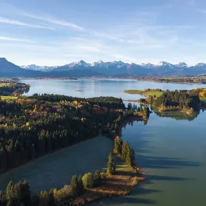 Autumn Landscape Print, Illasbergsee, Bavaria, Germany