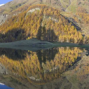 Autumn Reflections Print, Italian Lake Scene