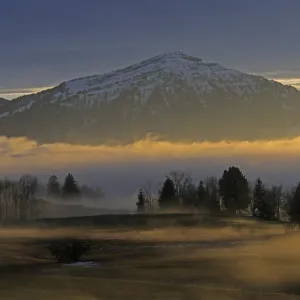 Autumnal landscape, Zugerberg, view to Rigi