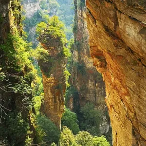 Avatar Mountains with vertical quartz-sandstone pillars