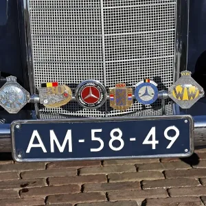 Mercedes with Automobile Club Badges, Netherlands Print Mercedes with Automobile Club Badges, Netherlands Print