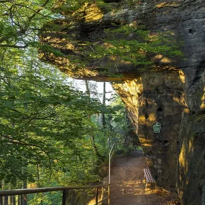 Baptism stone on Bernhardstein in the morning