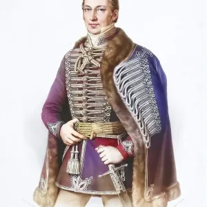 Baron Soborsini Andras Forray (Soborsin, 17 November 1780, Futak, 18 August 1830) was an imperial and royal chamberlain, the archduke of Csanad County, Historical, digitally restored reproduction from a 19th century original, Record date not stated