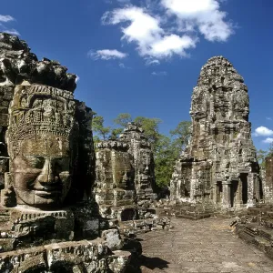 Bayon temple, Second Terrace, face towers Bayon temple, Second Terrace, face towers