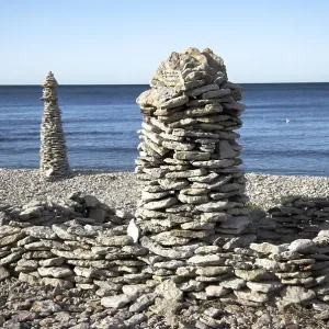 On the beach of Lickehamn, Gotland, Sweden, Europe