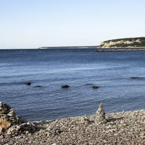 On the beach of Lickehamn, Gotland, Sweden, Europe