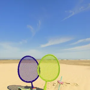 Beach tennis game for leisure time