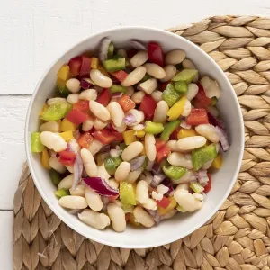 Bean salad mix flat lay