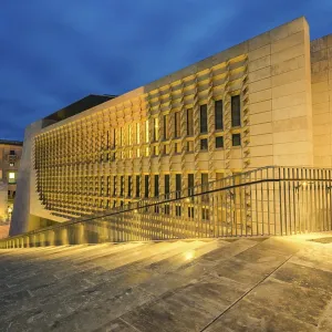 Beautiful architecture illuminated at evening