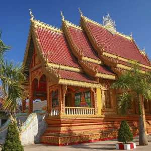 Beautiful Buddhist temple in Vientiane Beautiful Buddhist temple in Vientiane