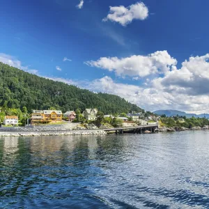 Beautiful landscape in Norway with Summer weather and sunshine