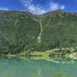 Beautiful landscape in Norway with Summer weather and sunshine