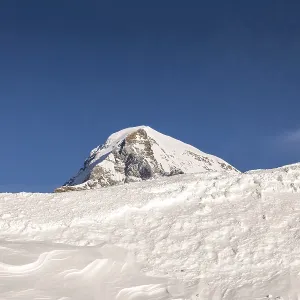 Beautiful Mountain Peak Moench 4107 Meters High Beautiful Mountain Peak Moench 4107 Meters High