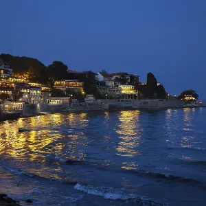 Beautiful old town of Nessebar summer night