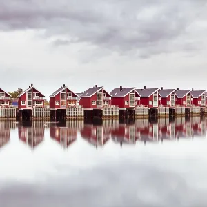 Beautiful rorbu or fishermans houses in Svolvaer Lofoten Islands in Norway Beautiful rorbu or fishermans houses in Svolvaer Lofoten Islands in Norway