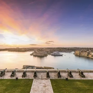 Beautiful sunrise over Three Cities in Malta Beautiful sunrise over Three Cities in Malta