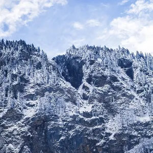 Beautiful winter landscape in the mountains