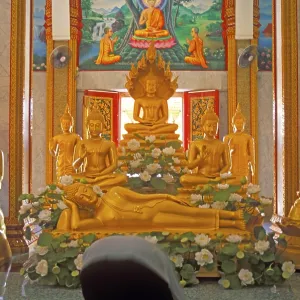 Believer praying, Wat Chalong monastery Believer praying, Wat Chalong monastery