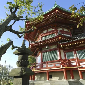 Benten Do Temple located on the island of Shinobazu pond in Famous Ueno park area