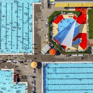 Berge open air pool, Hamm, Ruhr district Berge open air pool, Hamm, Ruhr district
