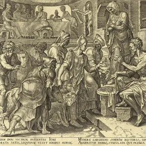 In the biblical story of Job, receiving gifts is a central part of the happy ending in chapter 42 of the book of Job