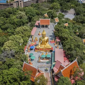 Big Buddha, aerial view with drone