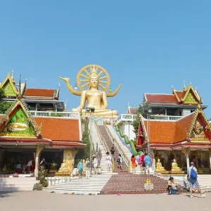 Big Buddha statue at the Wat Phra Yai Ko Pan Temple in Ban Bo Phut