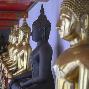 Black Buddha in Wat Pho, Temple of the Reclining Buddha