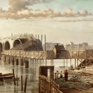 Blackfriars Bridge, a toll bridge over the River Thames in London Blackfriars Bridge, a toll bridge over the River Thames in London
