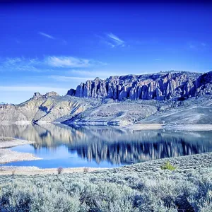 Blue mesa reservoir in gunnison national forest colorado