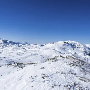 Blue sky over winter landscape Blue sky over winter landscape