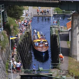 Boat on Dalsland Canal, Dalsland Canal Boat on Dalsland Canal, Dalsland Canal