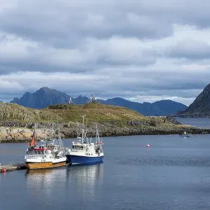 Boats in the port of Hovden, Vesteralen Boats in the port of Hovden, Vesteralen