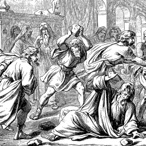 Why do you break the laws of the Lord? The Prophet Zacharia is stoned