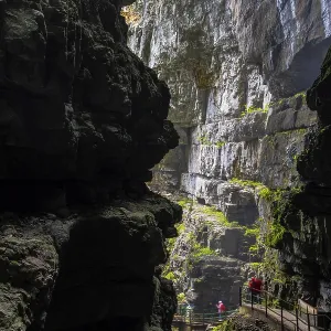 Breitach flows through gorge, stream