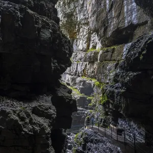 Breitach flows through gorge, stream