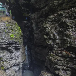 Breitach flows through gorge, stream