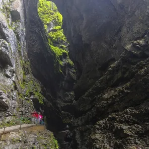 Breitach flows through gorge, stream