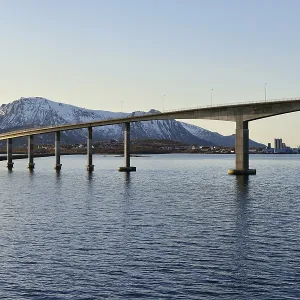 Bridge over the Langoysund in Stokmarknes Bridge over the Langoysund in Stokmarknes