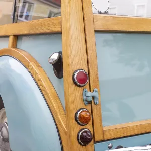 The back of a British van from the sixties