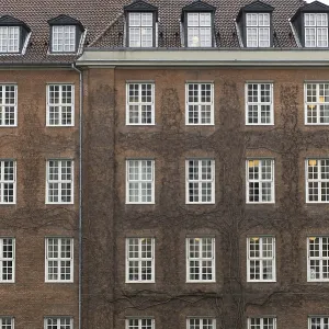 Brown Building with White Windows in Denmark Print