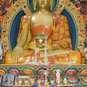 Buddha display at a buddhist temple