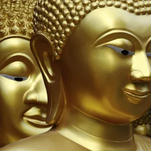 Buddha heads, Bangkok, Thailand, Asia