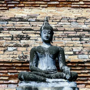 Buddha statue in ayutthaya thailand