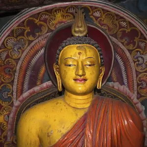 Buddha statue, interior, Aluvihara Rock Temple Buddha statue, interior, Aluvihara Rock Temple