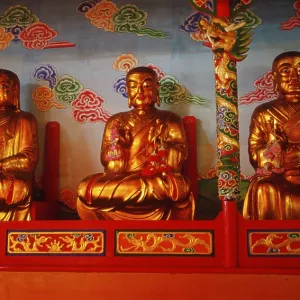 Buddha statues in Buddhist monastery Buddha statues in Buddhist monastery