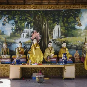 Buddha statues in South Phnom Prasit Pagoda Buddha statues in South Phnom Prasit Pagoda
